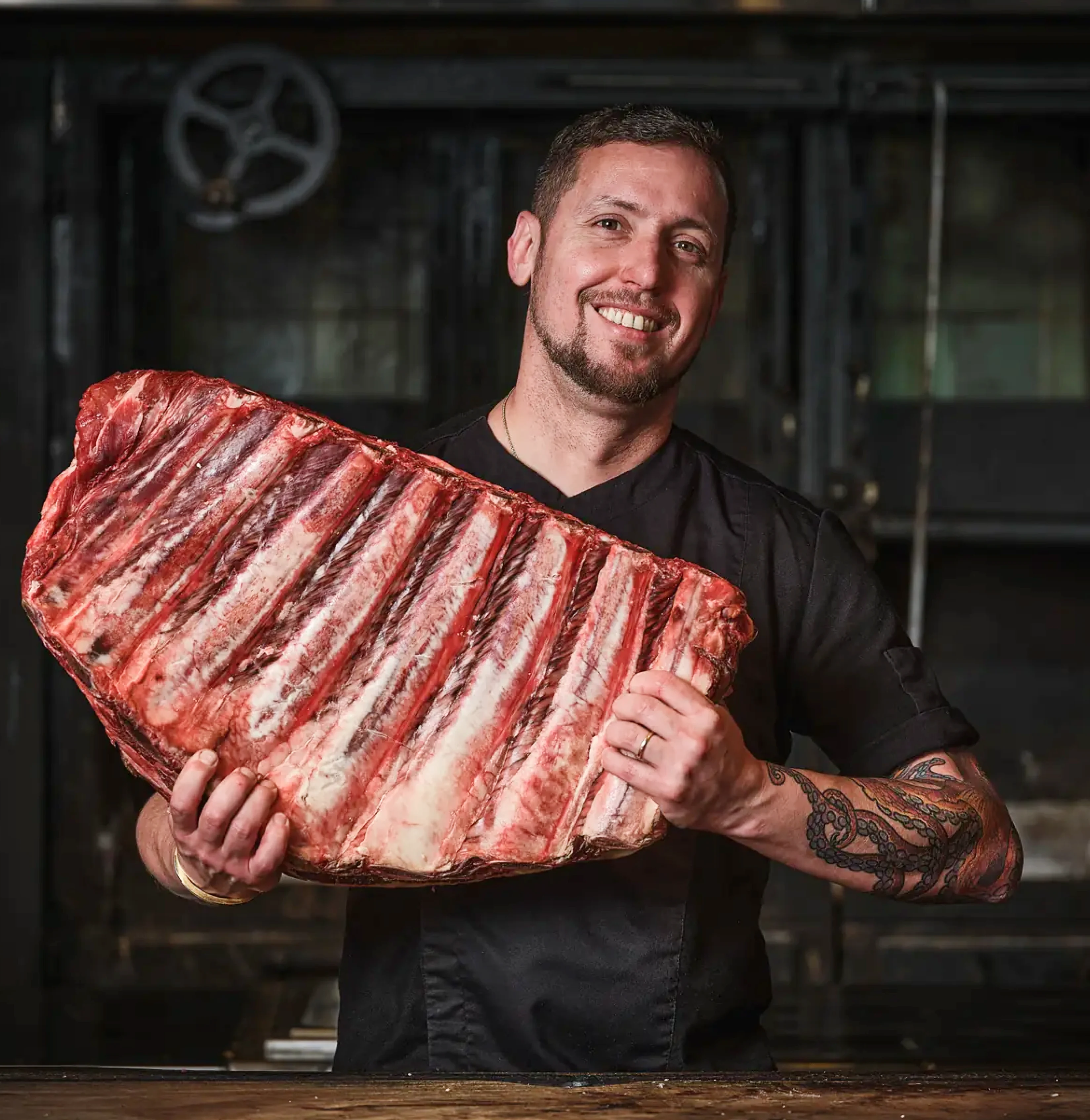 Portrait of pitmaster Ofer Wolfheim